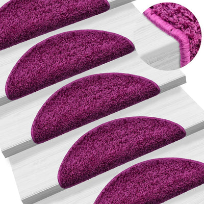 Vidaxl Stair Mats 10 ST 56x17x3 CM Violet