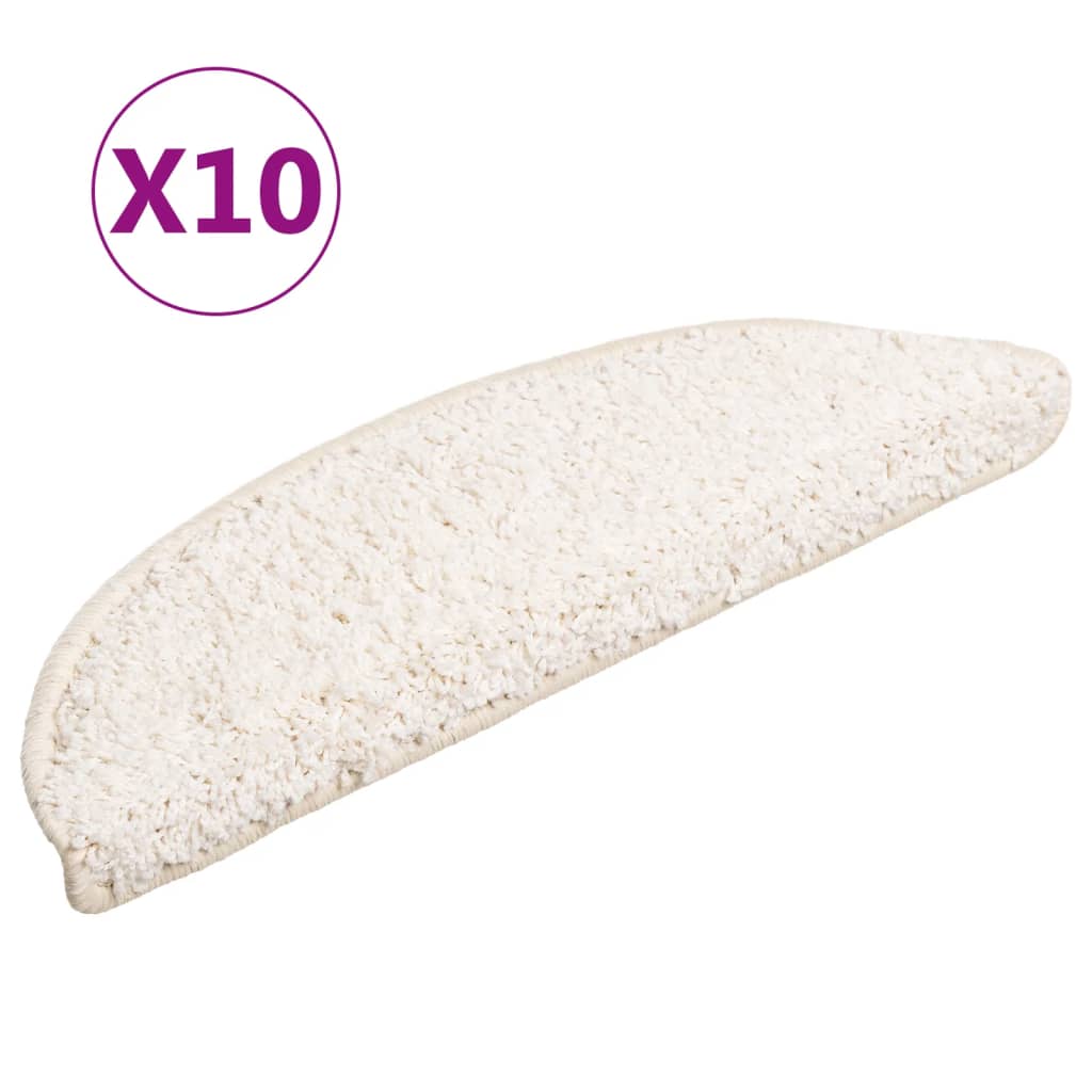 Vidaxl Stair Tappet 10 St 56x17x3 cm bianco