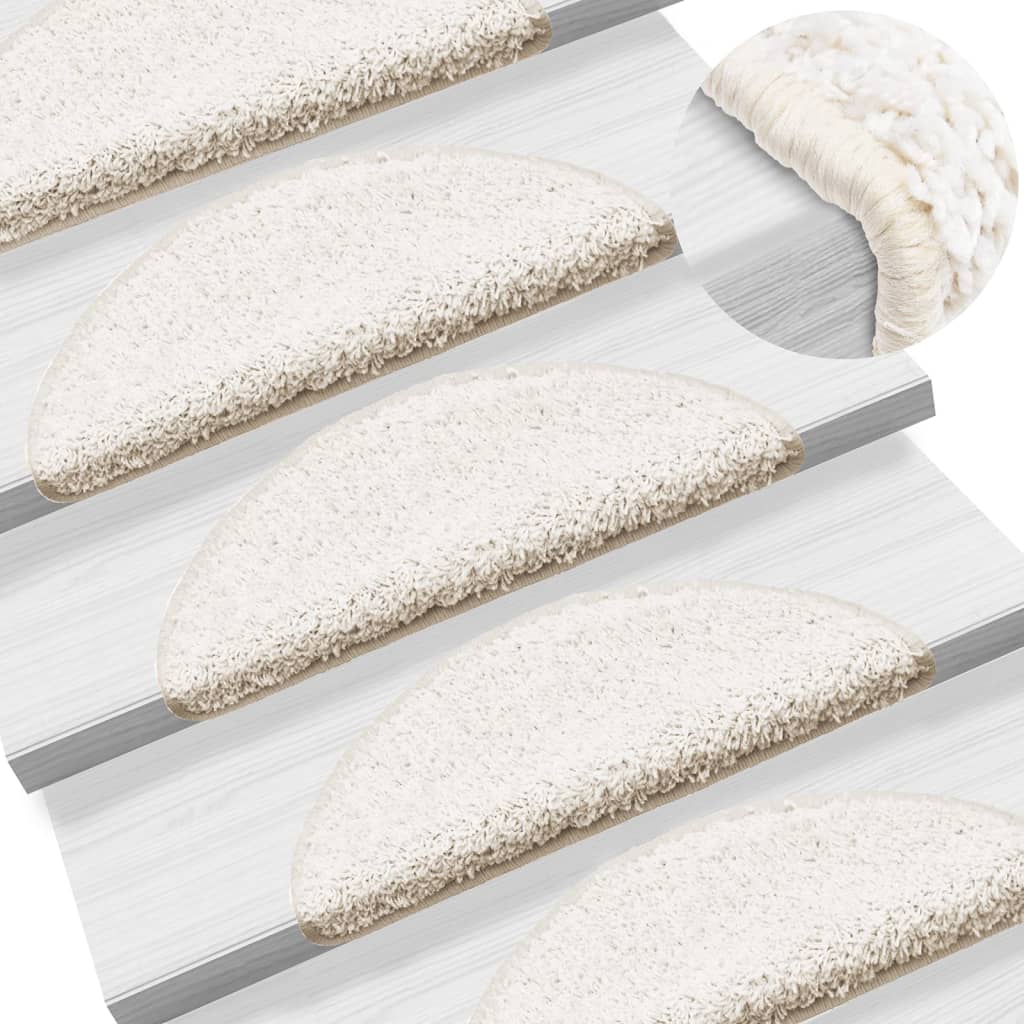 Vidaxl Stair Tappet 10 St 56x17x3 cm bianco