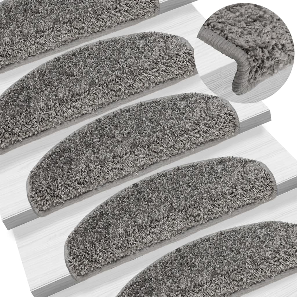 Esteras de escalera de Vidaxl 10 ST 65x21x4 cm gris