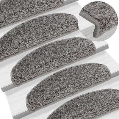 Esteras de escalera de Vidaxl 10 ST 65x21x4 cm gris
