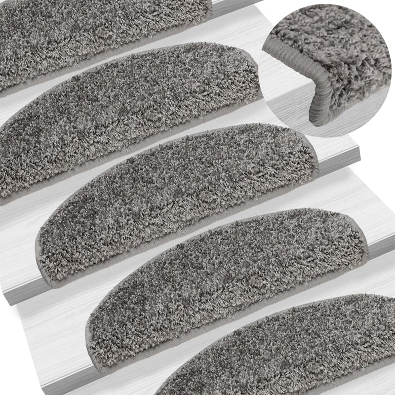 Esteras de escalera de Vidaxl 10 ST 65x21x4 cm gris