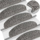 Vidaxl trapmatten 10 st 65x21x4 cm grijs halfrond groot