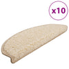 Vidaxl Stair Mats 10 PCS 65x21x4 CM Cream -Coled