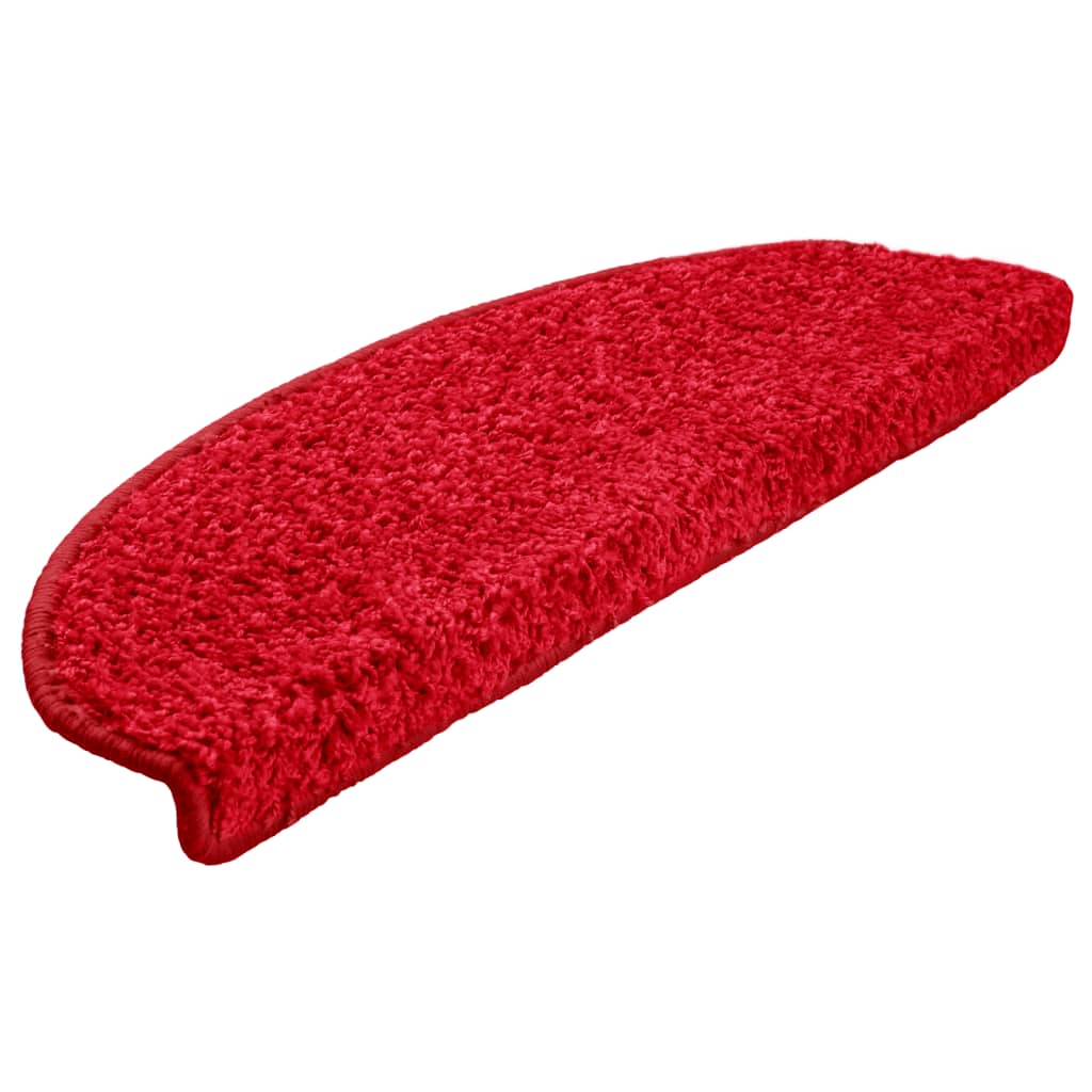 Esteras de escalera de Vidaxl 10 st 65x21x4 cm rojo