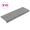 Esteras de escalera de Vidaxl 10 ST 65x21x4 cm gris