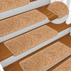 Esteras de escalera de Vidaxl 10 st 65x21x4 cm beige