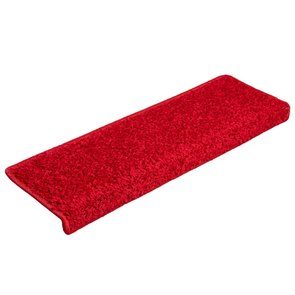 Vidaxl trapmatten 10 st 65x21x4 cm rood rechthoekige rand