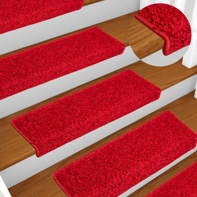 Esteras de escalera de Vidaxl 10 st 65x21x4 cm rojo