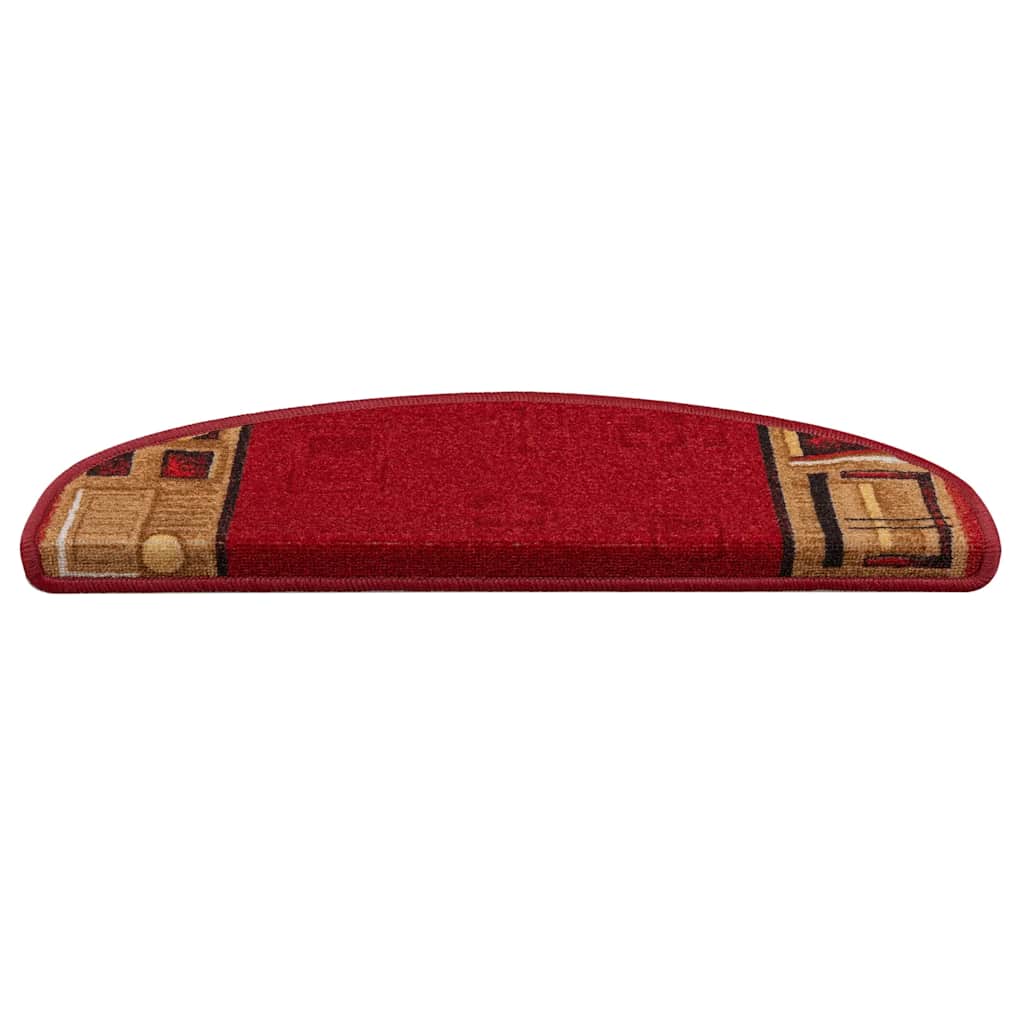 Vidaxl tappetini per autoadesivo 5 ST 65x21x4 cm rosso