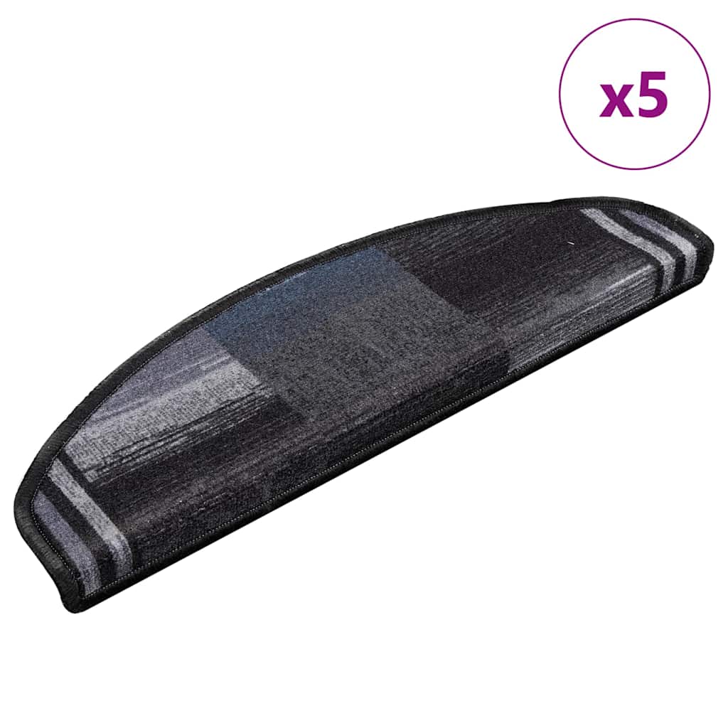 Vidaxl tappetini per autoadesivo 5 ST 65x21x4 cm nero e grigio