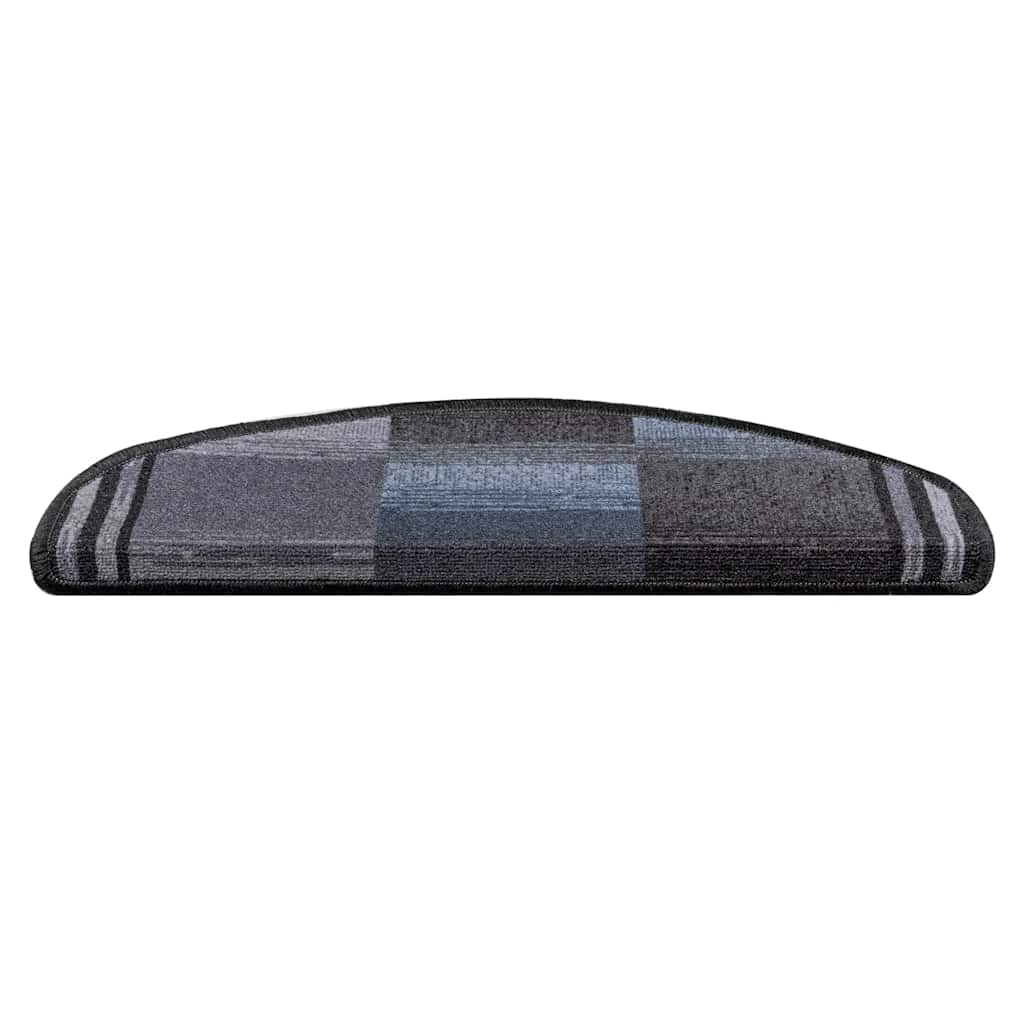 Esteras de escalera de Vidaxl autoadhesivo 5 st 65x21x4 cm negro y gris