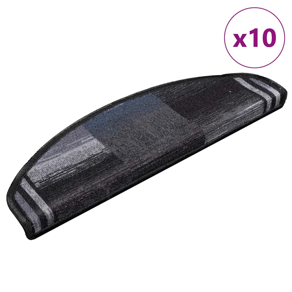 Vidaxl tappetini per autoadesivo 10 ST 65x21x4 cm nero e grigio