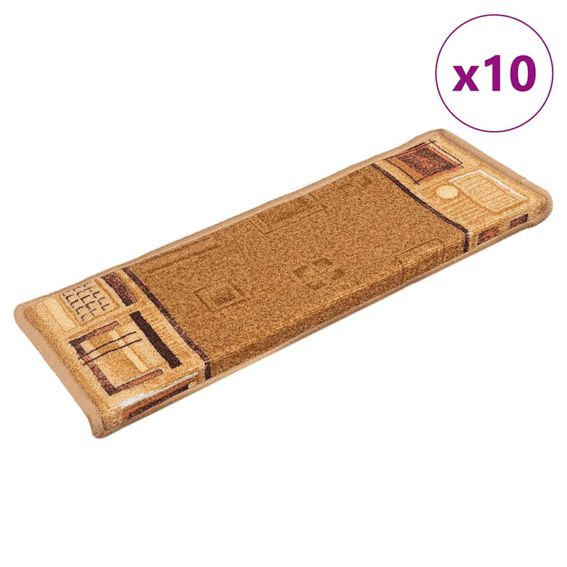 Escaleras Vidaxl autoadhesivo 10 st 65x21x4 cm beige