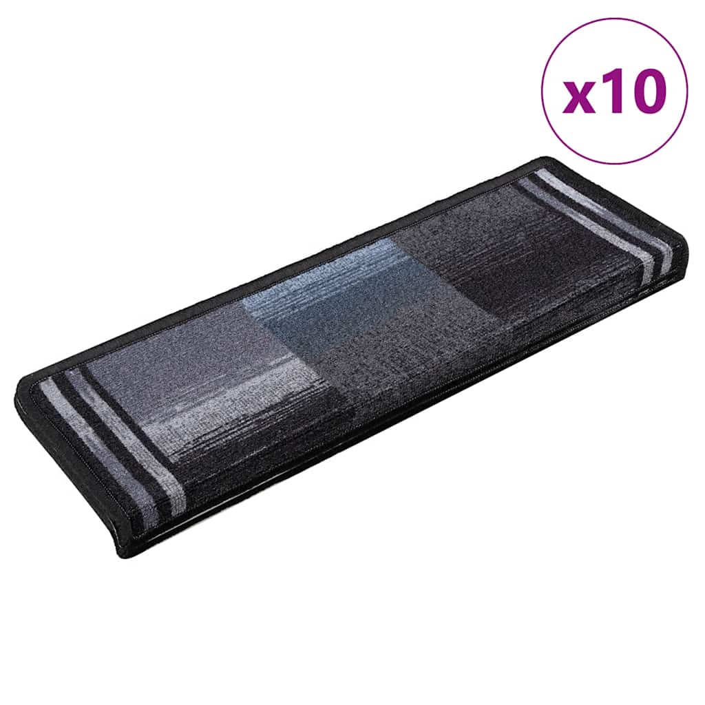 Vidaxl tappetini per autoadesivo 10 ST 65x21x4 cm nero e grigio
