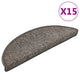 Vidaxl trapmatten zelfklevend 15 st sisal-look 56x17x3 cm grijs-beige