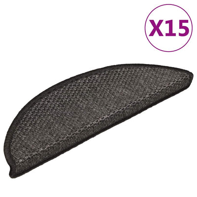 Vidaxl Scale autoadesive 15st Sisal-look 56x17x3cm Colore antracite