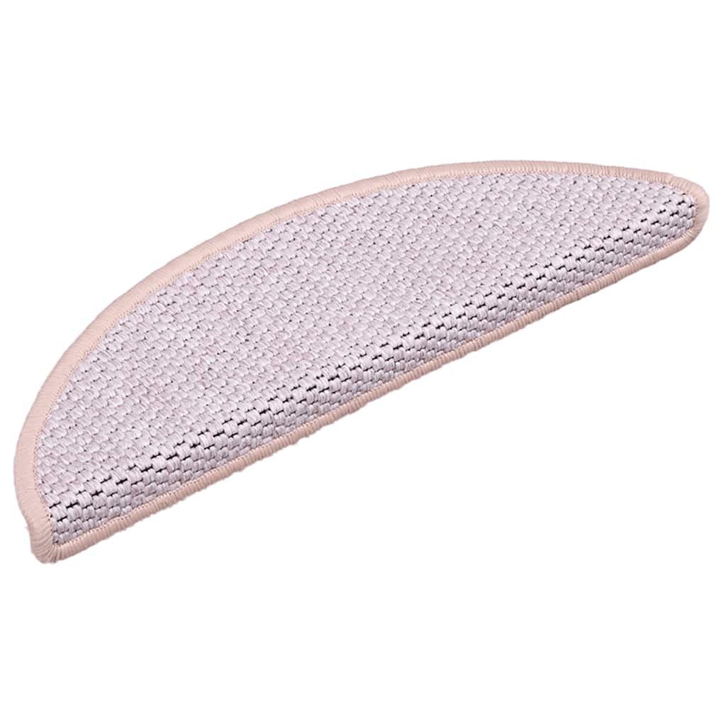 Esteras de escalera de Vidaxl autoadhesivas 15 SISAL SISAL 56X17X3 cm rojo