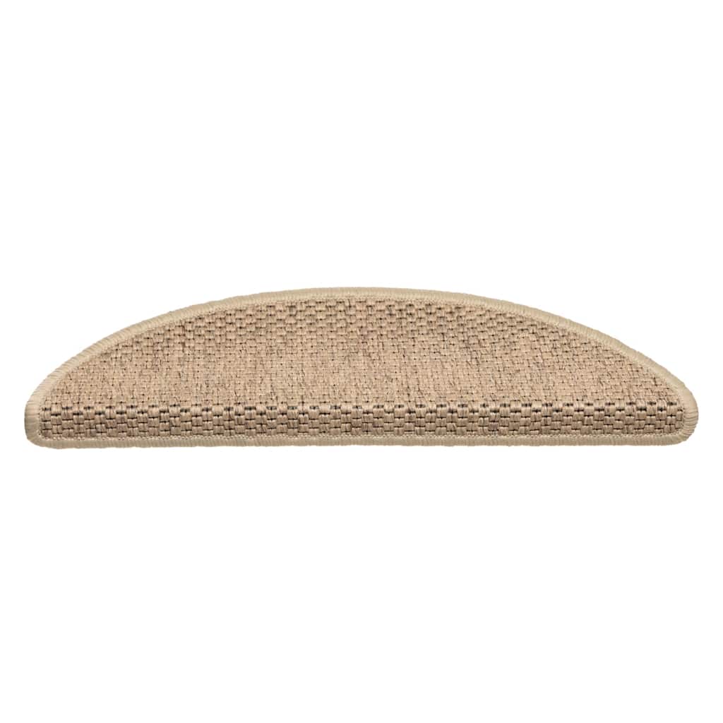 Vidaxl trapmatten zelfklevend 15 st sisal-look 56x17x3 cm zandkleurig
