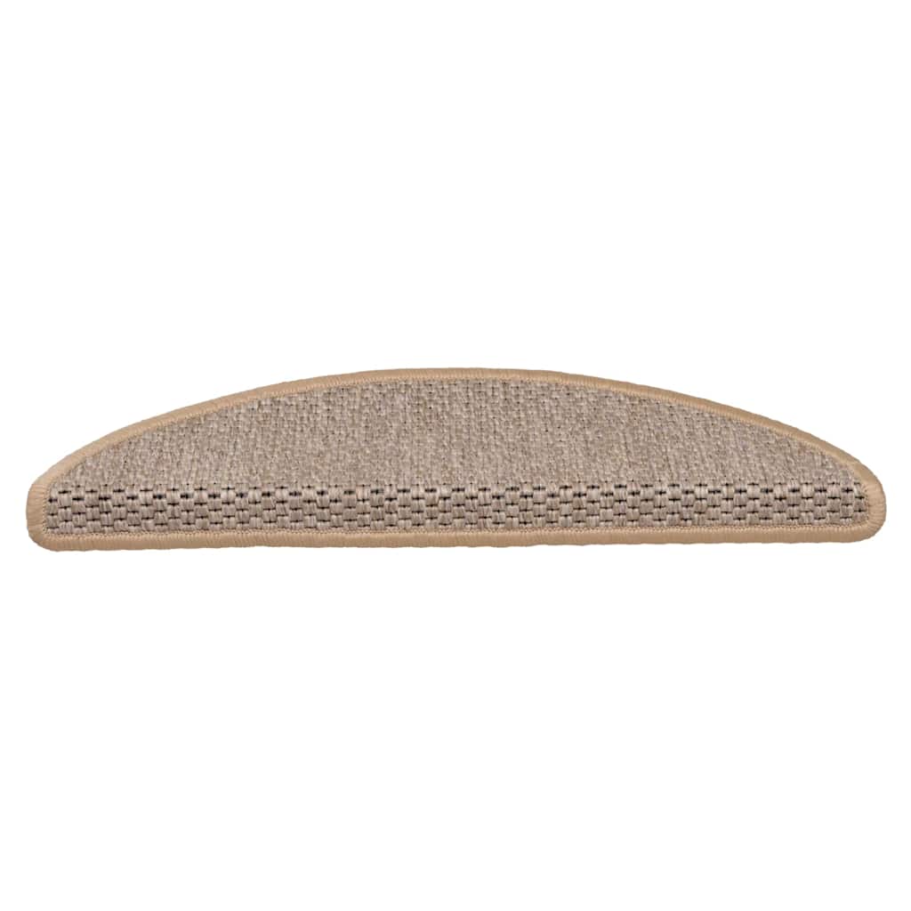 Vidaxl trapmatten zelfklevend 15 st sisal-look 56x17x3 cm lichtbeige