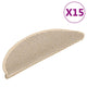 Vidaxl tappetini per autoadesivi 15 St sisal look 56x17x3 cm berber