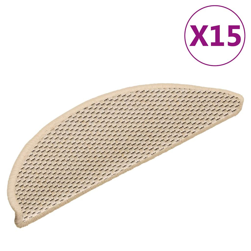Vidaxl tappetini per autoadesivi 15 St sisal look 56x17x3 cm berber