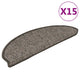 Vidaxl tappetini per autoadesivi 15 St sisal Look 65x21x4 cm beige marrone