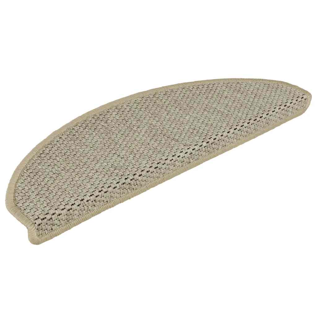 Esteras de escalera de Vidaxl autoadhesivo 15 sisal sisal look 65x21x4 cm verde claro