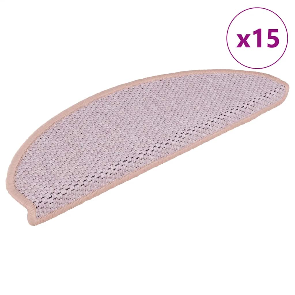 Esteras de escalera de Vidaxl autoadhesivo 15 sisal sisal look 65x21x4 cm rojo