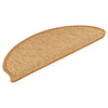 Esteras de escalera de Vidaxl autoadhesivas 15 SISAL SISAL 65X21X4 CM Color sisal