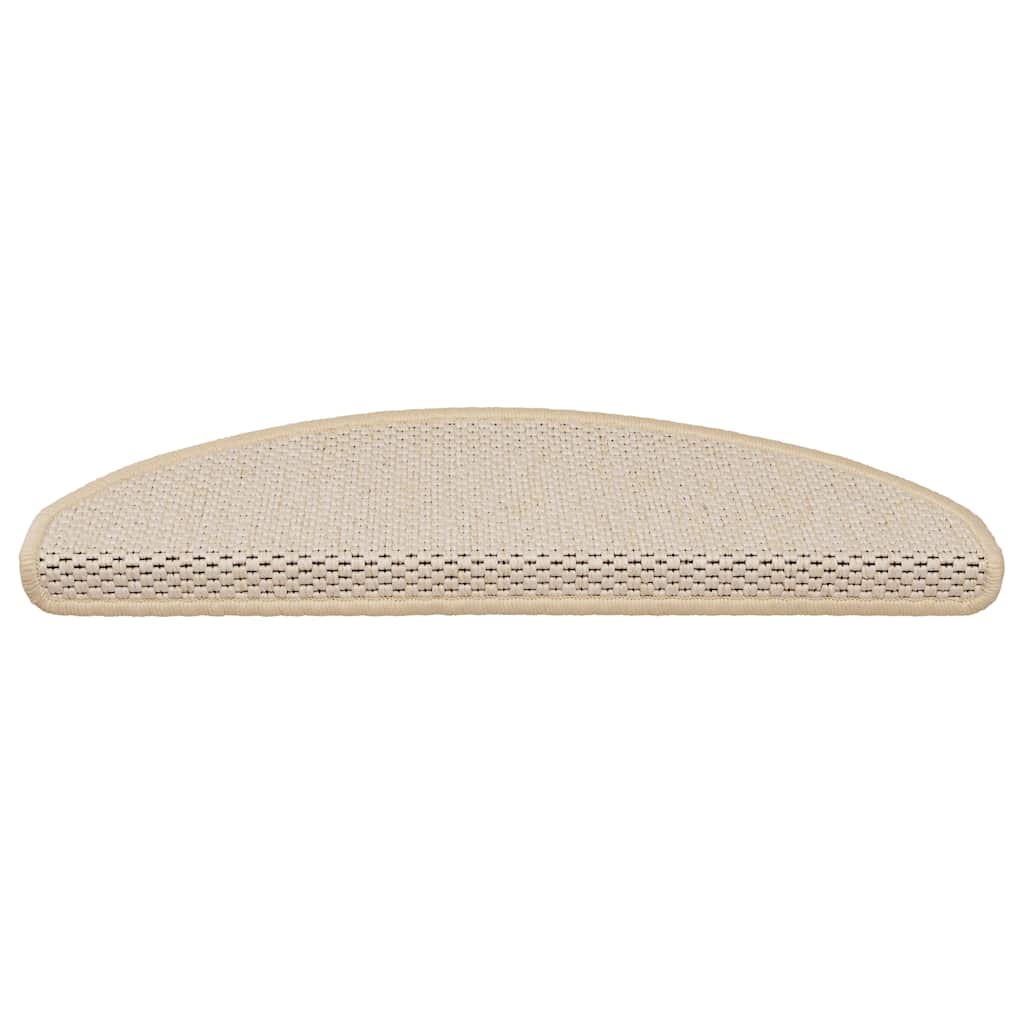 Esteras de escalera de Vidaxl autoadhesivo 15 SISAL SISAL 65x21x4 cm bereber