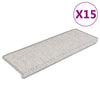 VidaXL tapetes para escaleras autoadhesivos 15 piezas aspecto sisal 65x21x4 cm color platino