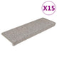 Esteras de escalera de Vidaxl autoadhesivo 15 sisal sisal look 65x21x4cm color plateado