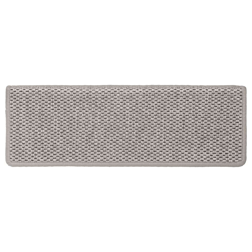 Esteras de escalera de Vidaxl autoadhesivo 15 sisal sisal look 65x21x4cm color plateado
