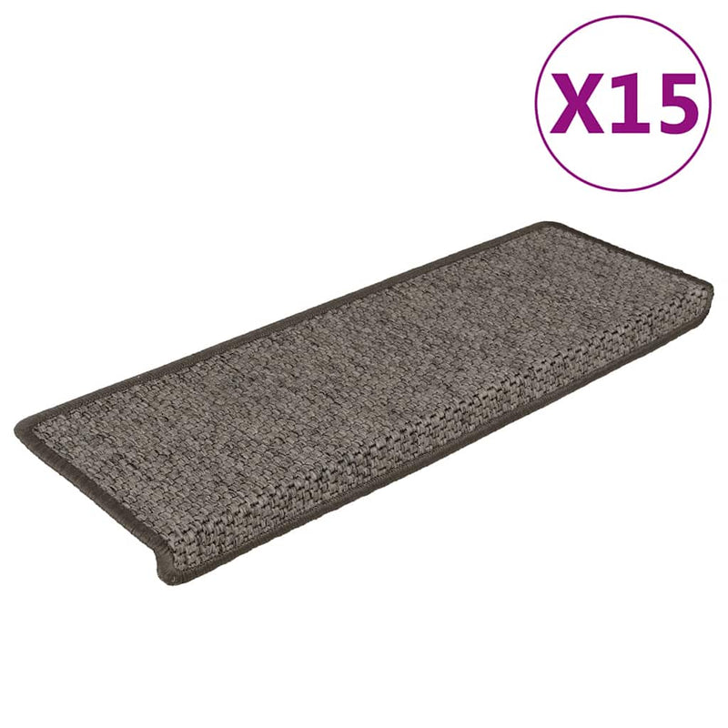 Vidaxl Scale autoadesive 15st sisal look 65x21x4cm grigio e beige