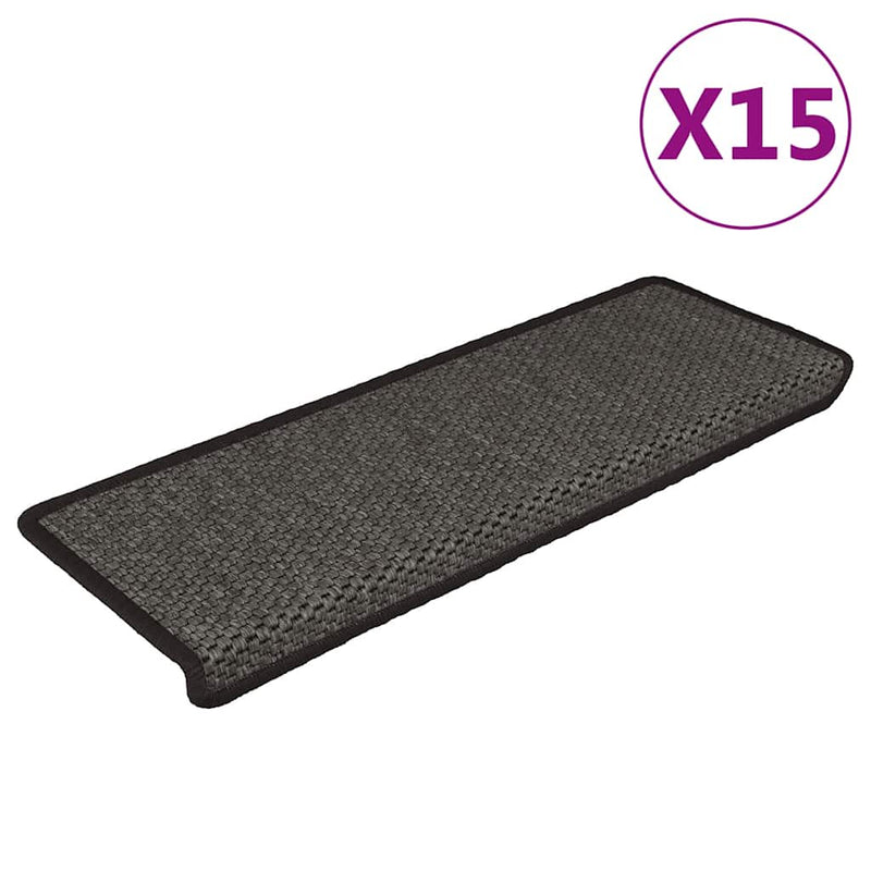 Vidaxl Scale autoadesive 15st sisal Look 65x21x4cm Colore antracite