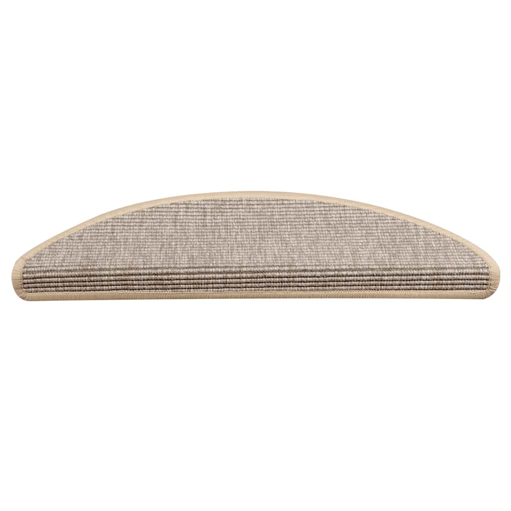 Vidaxl trapmatten 15 st 56x17x3 cm zilver halfrond