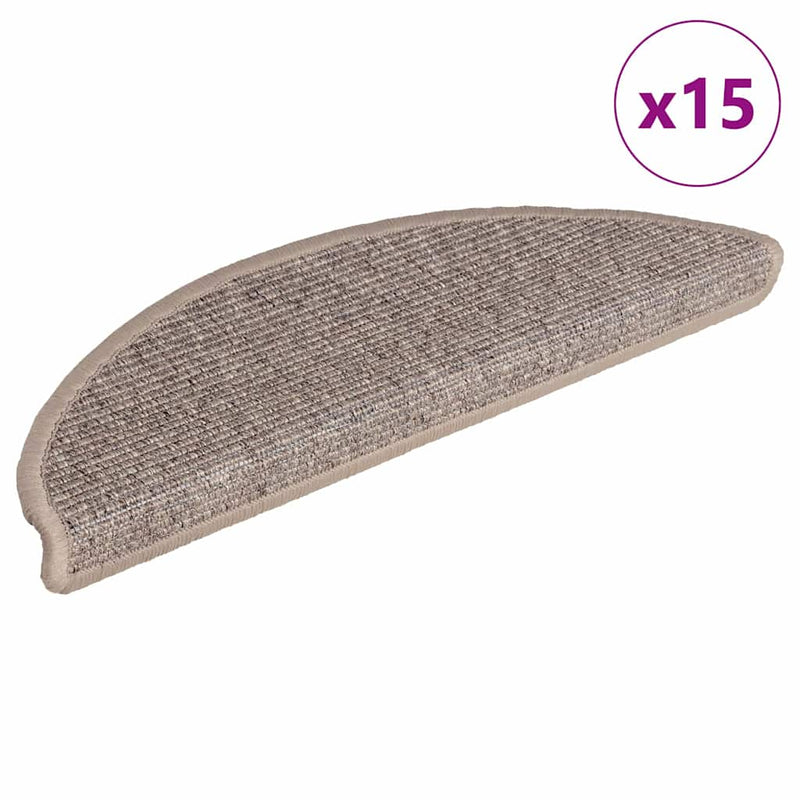 Vidaxl tappetini per autoadesivo 15 st 56x17x3 cm beige scuro
