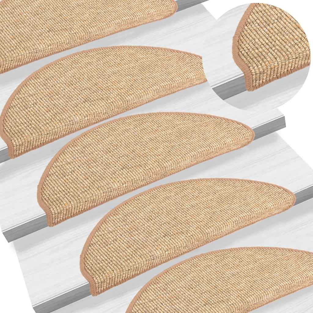 Vidaxl tappetini per autoadesivo 15 st 56x17x3 cm marrone chiaro