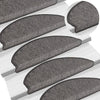 Vidaxl trapmatten 15 st 65x21x4 cm beige en grijs halfrond groot