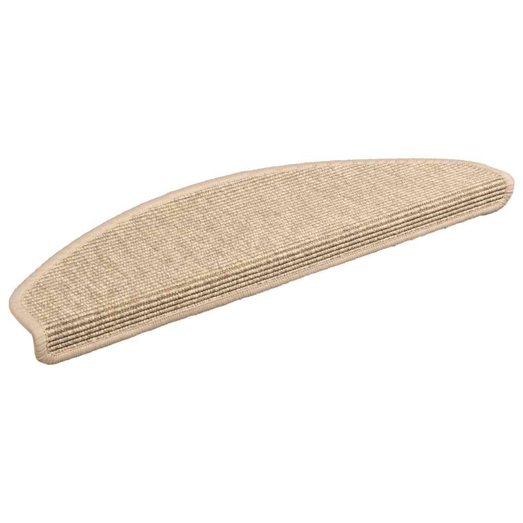 Vidaxl tappetini per autoadesivi 15 St sisal Look 65x21x4 cm beige