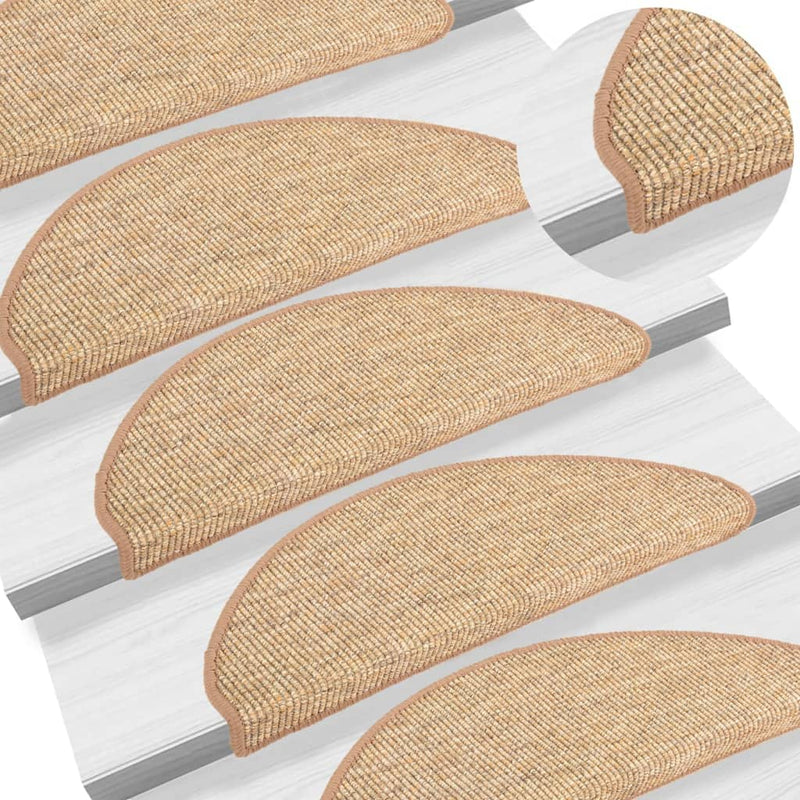 Vidaxl tappetini per autoadesivo 15 st 65x21x4 cm marrone chiaro