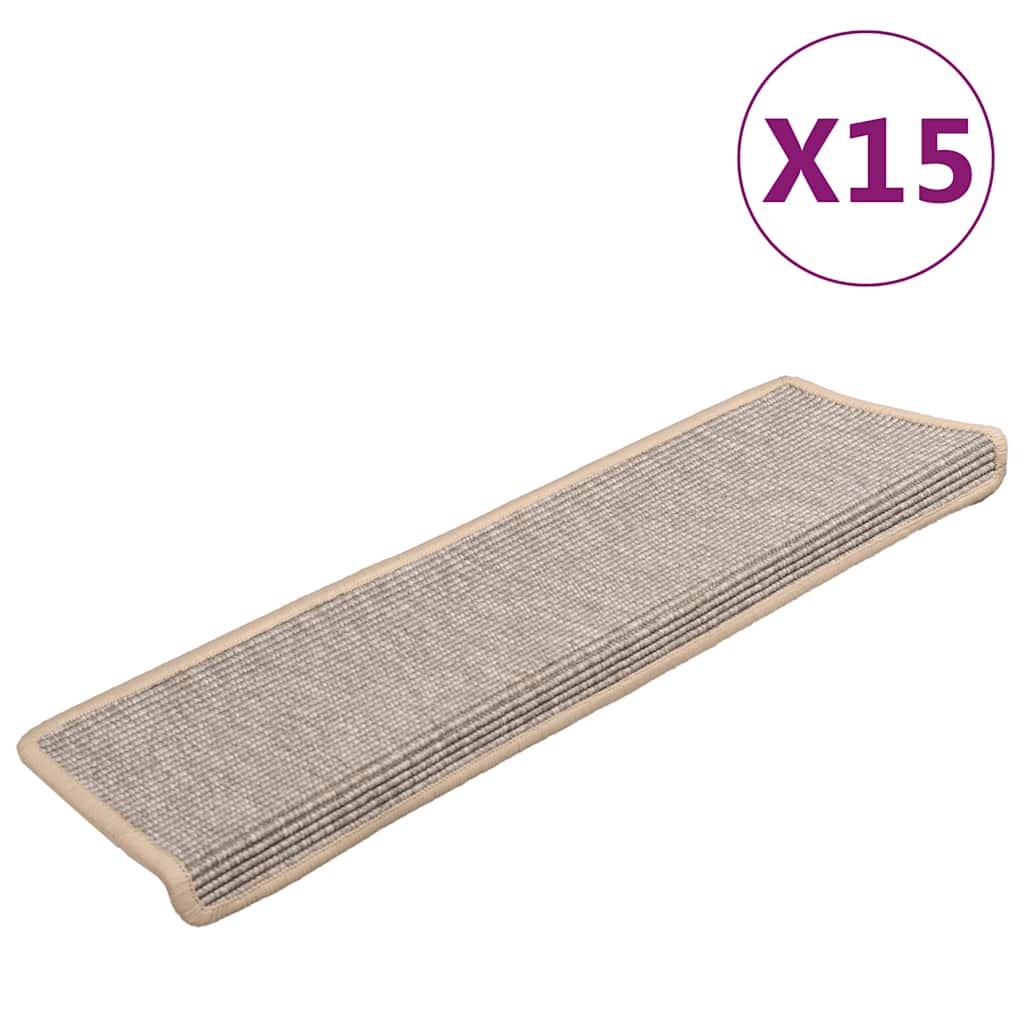 Esteras de escalera de Vidaxl autoadhesivo 15 st 65x21x4 cm de color plateado