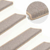 Esteras de escalera de Vidaxl autoadhesivo 15 st 65x21x4 cm de color plateado