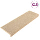 Vidaxl tappetini per autoadesivi 15 St sisal Look 65x21x4 cm Beige