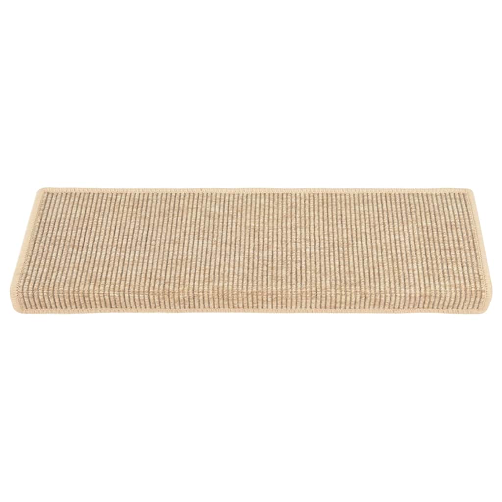 Vidaxl tappetini per autoadesivi 15 St sisal Look 65x21x4 cm Beige