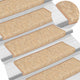 Vidaxl tappetini per autoadesivo 15 st 65x21x4 cm marrone chiaro