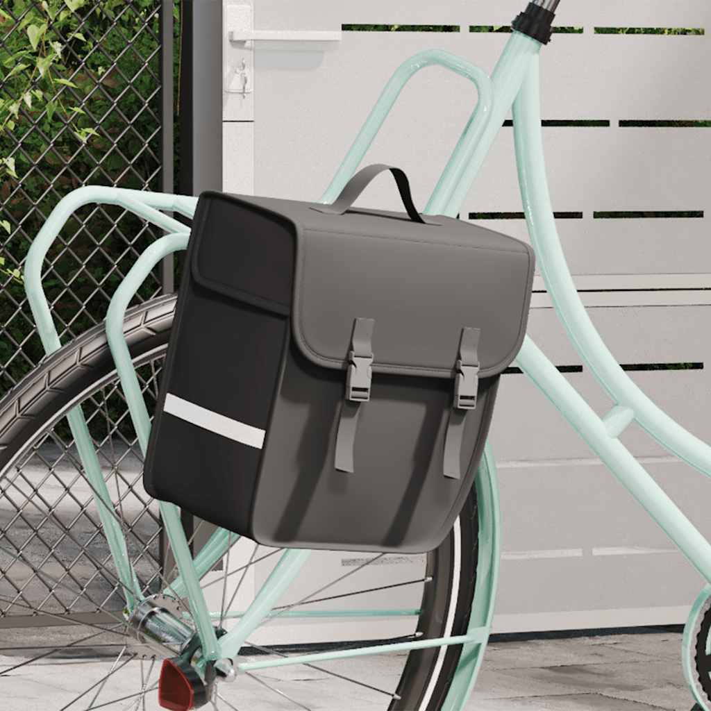 Sacca per biciclette Vidaxl per portapacchi solo impermeabile 21 l nero