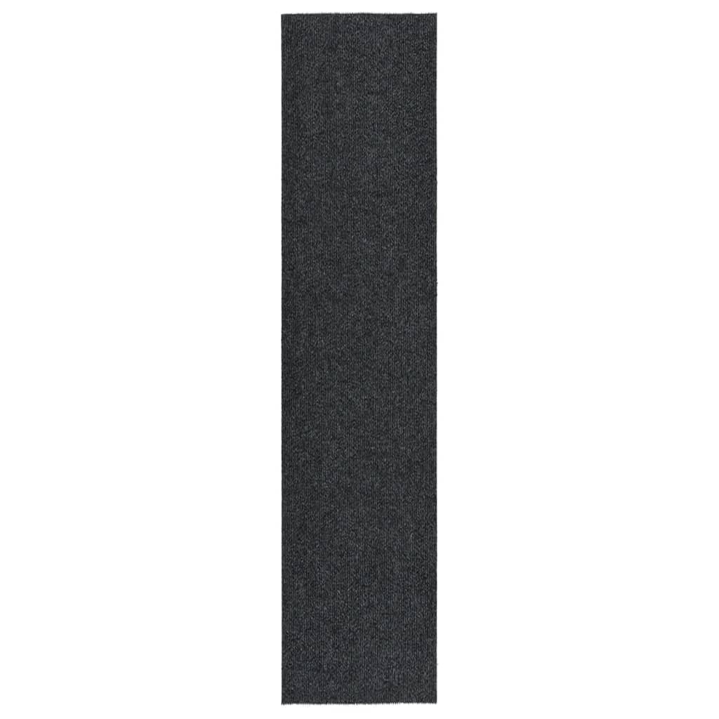 Vidaxl droogloopmat 100x450 cm antracietkleurig