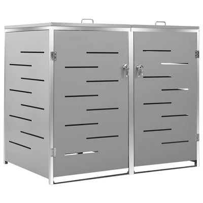 Archiviazione contenitore Vidaxl Double 138x77.5x112.5 cm in acciaio inossidabile
